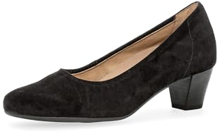 Gabor Damen Klassische Pumps, Frauen Absatzschuhe,Wechselfußbett,Komfortable Mehrweite (H),Heels,hochhackige Schuhe,schwarz,40.5 EU / 7 UK