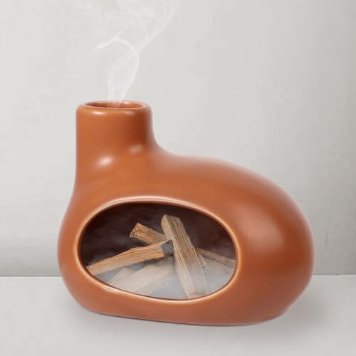 Cerámica Palo Santo Soporte, Estilo Moderno Quemador de Salvia Cerillas de Palo Santo Natural Soporte Único de Salvia para Yoga Meditación Aromaterapia Decoración Sencilla del Hogar