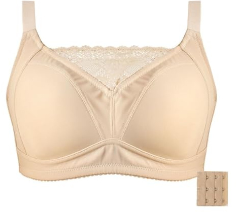 LUXRUB Mastektomie BH Mit Taschen Für Brustprothesen, Damen Alltags BH Mit Vollständiger Abdeckung Kabelloser Bralette Bras Nach Operationen