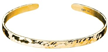 CUFF Copenhagen Hobbes Slim Armreif Gold aus Premium 925 Sterling Silber mit 18 Karat Vergoldung für Herren und Damen