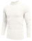 COOFANDY Langarmshirt Herren Thermo Halbes Rollkragenshirt Winter Basic Freizeit Strick Turtleneck Oberteil Weiß L