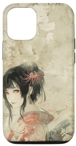 Anime Japanische Geisha Manga Vintage Hülle für iPhone 15
