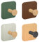 Jeesblsy Ganci Autoadesivi in Bambù, Gancio Parete in Acciaio Inossidabile in Legno Senza Foratura, Gancio Appendiabiti Porta Adesivo Resistente per Bagno Cucina Ufficio (4 Pezzi)