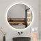 Biubiubath Rund LED Spiegel 100cm, Wandspiegel mit Touch/Wandschalter Beschlagfrei 3 Lichfarbe Dimmbar Runder Spiegel mit LED Beleuchtung IP44