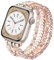 V.R.HOPE Armband Schmuck Kompatibel mit Apple Watch 38 mm 40 mm 41 mm Elegante Armbänder für Damen, Perlen Schmuck Band für iWatch Serie SE 9 8 7 6 5 4 3 2 1 (Rosegold -Klein)