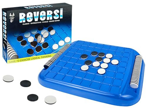 Othello-Spielset, Lernspielzeugspiel, Schwarz-Weiß-Schach, Brain Teaser-Schach 10,43 X 1,57 X 13,78 Zoll Zur Verbesserung des Strategischen Denkens Bei Familienspielabenden (1 Stück)