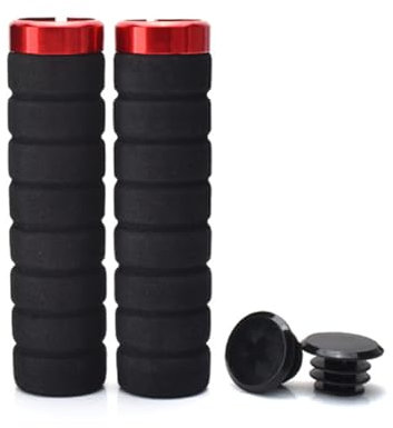 HOUSON Fahrradgriffe, Fahrrad Lenkergriffe Schwamm Griff Anti-Rutsch für Radfahren Mountain Road Bikes E-Bike 22.2mm Rot