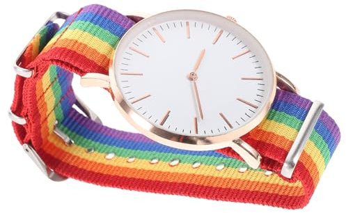 COLLBATH Reloj de Pulsera de Arcoíris de Moda Delicado Reloj de Cuarzo para Mujeres Y Hombres.