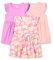 Amazon Essentials Girls' Ruffled Jersey Dress, Pack of 3, Apples/Mauve/Pink, 4 Years