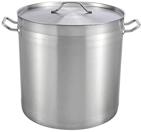 ASumPio Soup Bucket/Soup Pot 201 Stainless Steel Composite Bottom Commercial Big Soup Pot Braised Cooking Bucket,50cm