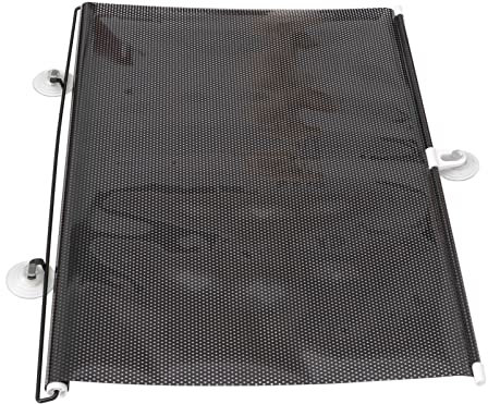 jojofuny Saugnapf-Sonnenschutz Für Balkon Verdunkelndes Vorhangtuch Leicht Zu Montieren Ohne Klebstoff Passt An Fenster Und Türen Maschinenwaschbar Schwarz Mit Netzpunkt