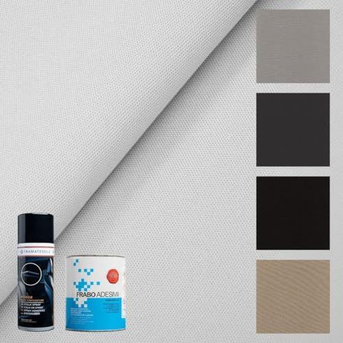 TRAMATESSILE - Kit Tessuto Cielo Auto + 1 Colla OMAGGIO - Modello Nido d'ape - Ripara Tetto Auto Scollato rimedi fai da te - PERSONALIZZA MISURA E COLORE - Colla Spray o Barattolo - Made in Italy