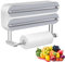 Fesatccoz Magnetic Cling Film Dispenser and Cutter, 3-in-1 Foil and Cling Film Dispenser, Tin Foil Dispenser and Cutter, Kitchen Wrap Dispenser and Cutter, Kitchen Foil Organiser Storage