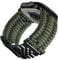 BINLUN Kompatibel mit Apple Watch Armband 46mm 45mm 44mm 42mm Geflochten 550 Paracord Stahl Sport Armbänder Kompatibel mit iWatch Series 10/9/8/7/SE2/SE/6/5/4/3/2/1 Herren Damen(Armeegrün-Schwarz)