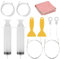 12 Pcs Fridge Drain Hole Cleaning Tools, Refrigerator Drain Hole Cleaning Tool Kit, Fridge Cleaner Syringe and Tube Brush for Kitchen Water Pipe Dredger Blockage DredgingDrain Unblocker Tools Kit