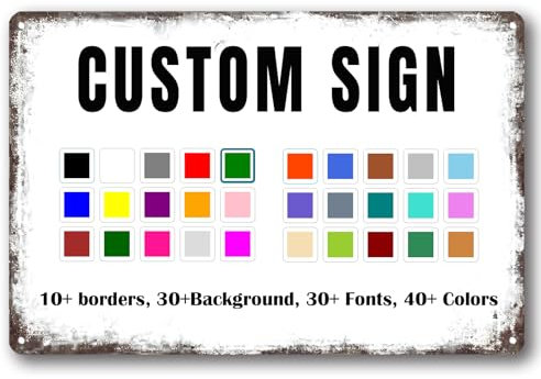Letrero de metal personalizado grande de 40,6 x 50,8 cm, texto personalizado para oficina, hogar, entrega, estacionamiento, calle para exteriores