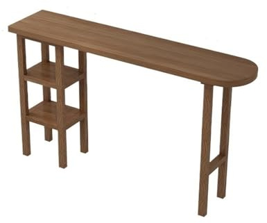 NexaGeniX ﻿ Bartisch für Garten Kiefer Bar Tisch Mit Lagerung Rack Küche Esszimmer High Top Pub for Wohnzimmer Party mit Stauraum(120 * 40 * 105cm)