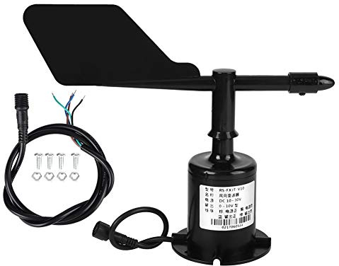 QANYEGN Anemometro da 0 a 10 V, Sensore di velocità del Ventos a 8 direzioni, Anemometro con sensore di velocità del Ventos in policarbonato per serre Stazioni meteorologiche Navi