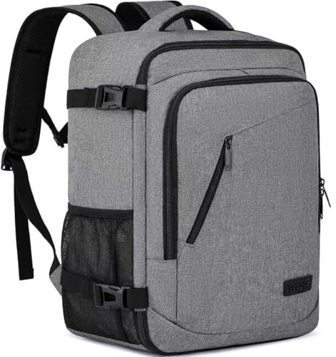 Ryanair Handgepäck 40x30x20 Handgepäck Rucksack 40x30x25 für Eurowings Reiserucksack Herren Rucksack 40x30x20 mit USB Ladeanschluss, Klein Reiserucksack für Weekender, Kurze Tirp, Grau