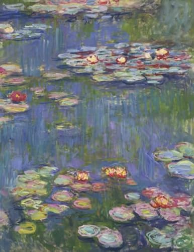 Monet Sketchbook #4: Cool Artist Gifts - Water Lilies Claude Monet Sketchbooks For Artists Adults and Kids to Draw in 8.5x11 100 blank pages