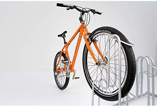 Fahrradständer - Bügelparker 4053 BR einseitig - 3 Einstellplätze - Reifenbreite bis 64 mm