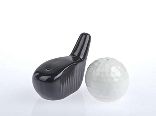 by-Bers.de Hochzeitsdekoration, Gastgeschenke, Tischdekoration, Taiga & Wutz - Golfschläger und -Ball in s/w, die ungewöhnlichsten Salzstreuer