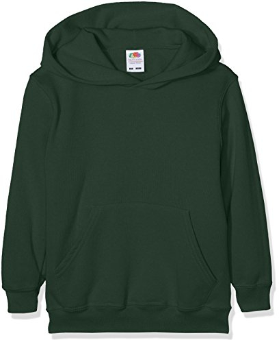 Fruit of the Loom Older Kids Classic Hoodie - Bottle Green - 14-15