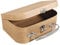 Rayher 67204000 Pappmaché Koffer, 12 x 8,5 x 5 cm, FSC zertifiziert, mit Metallgriff und Schnappverschluss, kleiner Koffer aus Pappmaché, Bastelkoffer, Utensilienkoffer, Pappmachébox, Natur