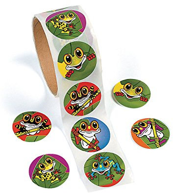 cama24com Lustige Frösche Aufkleber Sticker 100 Stück Mitgebsel Mottoparty mit Palandi® Sticker