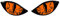 BIKE-label Aufkleber 3D Böse Augen Auto Motorrad Helm Neon orange 910063-VA