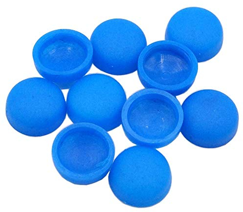 100 x YOU.S Original Kennzeichenhalter Kappen Schraubenkopf Ø 10 mm in Blau für PKW LKW Motorrad