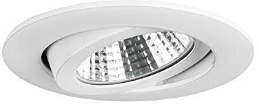 LED-Einbaustrahler-Set BB03, IP20, rund, 230V, 6W 3000K 640lm 38°, schwenkbar 30°, dimmbar, Weiß