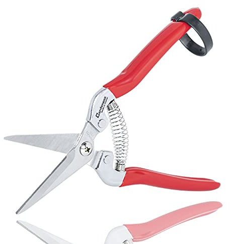 Gardeness Gartenschere Gerade Gartenschere mit gezahnter (Stainless Steel)