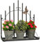 DanDiBo Wandblumenhalter Metall Schwarz 50 cm Wandregal 96237 Blumenständer Blumenregal Wandtopfhalter
