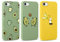 Yoedge [3 Pezzi] Custodia per Apple iPhone 7 Plus/8 Plus 5,5 Pollici, TPU Silicone Custodia Morbida Ultra Sottile Case con Disegno,Antiurto Protettiva Originale Cover per iPhone 8 Plus, Avocado
