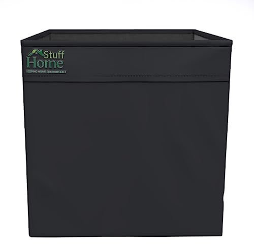 home stuff Foldable Cube Storage Boxes Cubes Fabric Storage Organizer Boxes for Shelving Unit For Home, Office, Bedroom, Nursery, Wardrobe, Toys Best Gifts For Children's, 33x38x33 CM (1 Pack, Black)