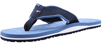 Tommy Hilfiger Herren Flip Flops Sporty Beach Sandal Badeschuhe, Blau (Blue Coast), 40 EU