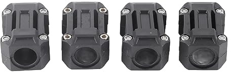Universal Sturzbügel Schutz Set 22-28 mm Nylon Schwarz | Aufprallschutz, für Motorrad Sturzbügel mit 22-28 mm Rohrdurchmesser, importiertes Anti-Aging-Nylon