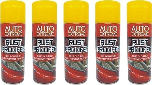 HitlineUK 5 x 400ML Rust Remover Spray Anti Rust Shield,Protect Rust Paint Rust Remover, For Spraying Cast Iron Metal Gate, Stainless Steel Doors, Railings Garden Furniture