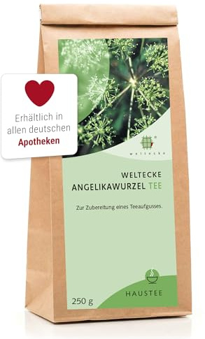Weltecke Angelikawurzel-Tee lose 250 g | Arzneibuch-Qualität in Deutschland kontrolliert & frisch abgefüllt | Angelikawurzel getrocknet & geschnitten | Erdig-würziger Engelwurz-Tee | Kräuter-Tee