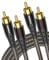 RAWAUX Cable RCA 2M, Cable de Audio Estéreo de 2 RCA Macho a Macho Chapado en Oro 24K Cable Subwoofer para Cine en Casa, Amplificador, Sistema HiFi, TV
