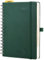 POPRUN Kalender 2025 Tagesplaner Softcover 21,5 x 14,5 cm (Jan.2025-Dez.2025), Tageskalender Ringbuch 1 Tag 1 Seite (Montag - Sonntag) mit PU-Leder, Monatliche Registerkarten - Waldgrün