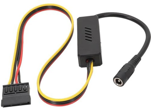 Sizoriruk DC 5525 to SATA Hard Drive Power Supply Cable DC 12V to SATA Hard Drive Cable with Step-Down Voltage Regulator