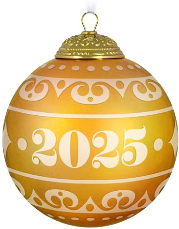 Hallmark Keepsake Christmas Ornament 2025, Christmas Commemorative 2025 Ball, Glass, Gifts for Christmas Lovers