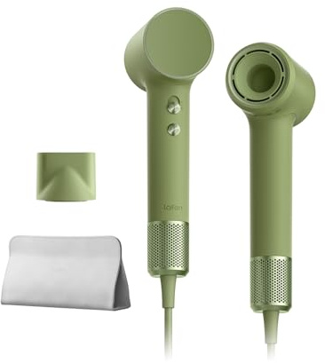 Laifen Mini Secador de Pelo de Viaje con Bolsa, 110 000 rpm, 299g, Verde