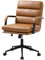 HULALA HOME Ergonomischer Bürostuhl mit 360-Grad Drehfunktion Neigeverstellung und PU-Lederbezug Moderner Schreibtischstuhl für Arbeitszimmer und Büro, Braun