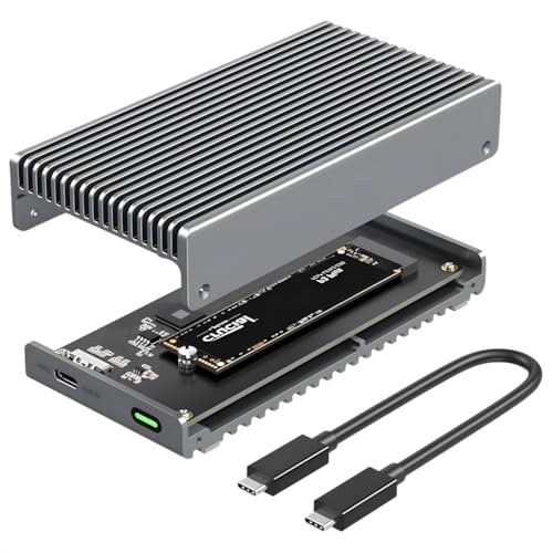 iMounts USB4.0 M.2 NVMe SSD Boîtier - Boîtier de disque dur externe jusqu'à 8 To, 40 Gbps, compatible avec Thunderbolt 3/4 et MacBook M1-M4 en aluminium