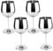 Blogiiup Vumor de Vino, Copa de Vino de Acero Inoxidable 4 Piezas de 500 ml de Vaso sin Tallo en Forma de U nobritable Copa de Metal portátil Moderna Moderna con Tallos, sin Tallo
