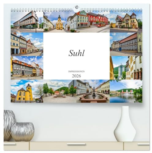 Suhl Impressionen (hochwertiger Premium Wandkalender 2026 DIN A2 quer), Kunstdruck in Hochglanz: Zwölf wunderschöne Bilder der Stadt Suhl (CALVENDO Orte)