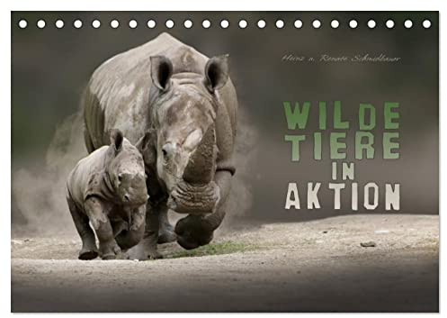 WILDE TIERE IN AKTION (Tischkalender 2026 DIN A5 quer), CALVENDO Monatskalender: Spektakuläre Aktionsbilder wilder Tiere aus aller Welt. (CALVENDO Tiere)